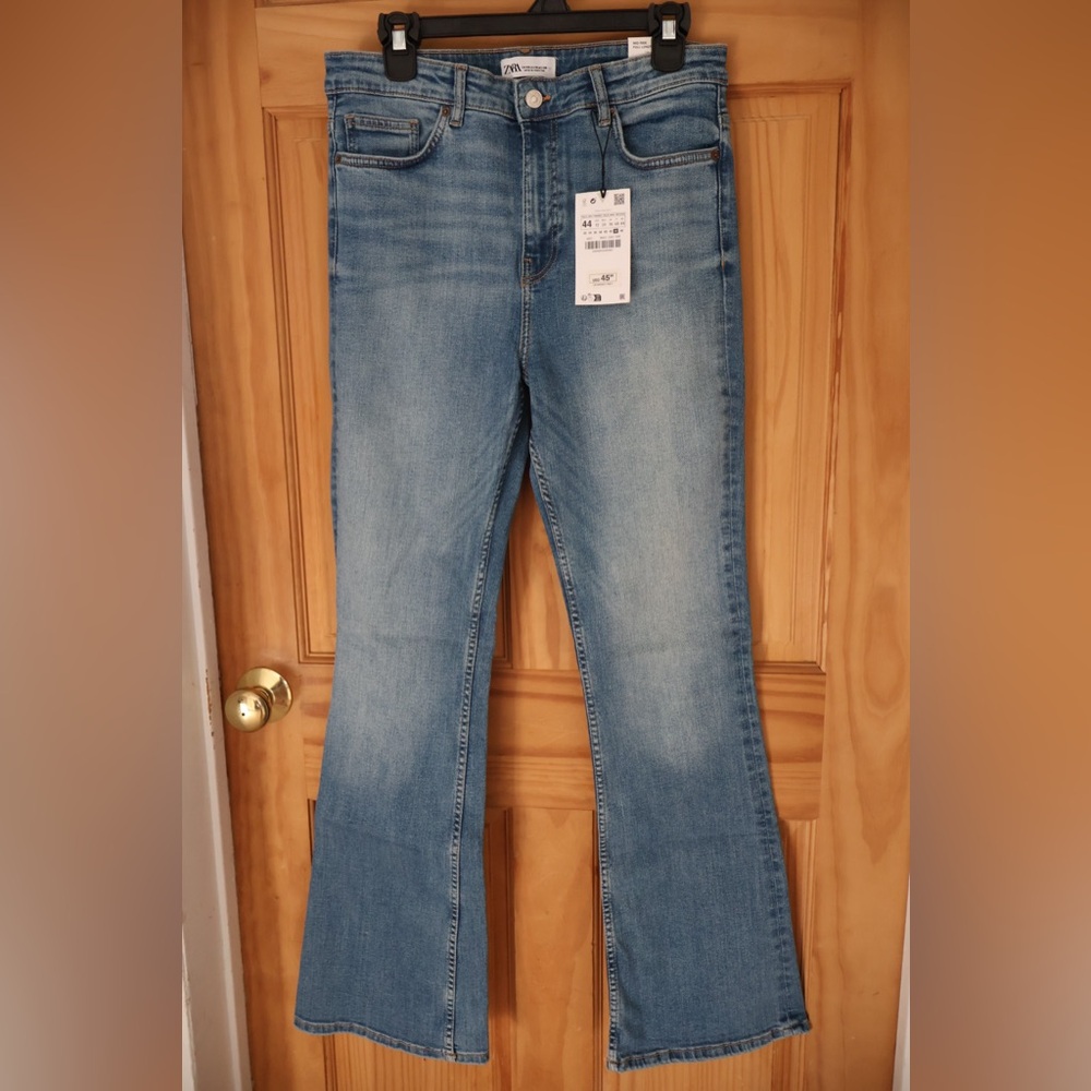 Zara Light Blue Flare Jeans